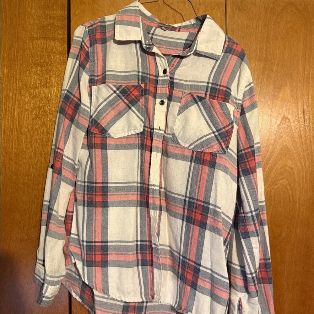 Plaid Women’s Shirt in Red and Blue